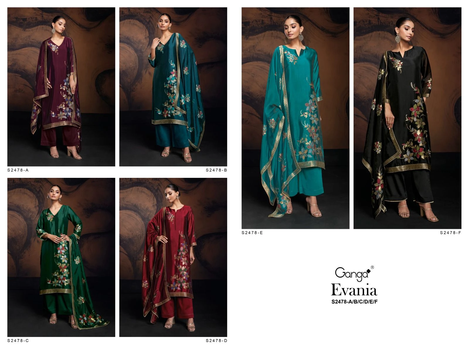 Ganga Evania 2478 Premium Viscose Woven Silk Wholesale Fancy Salwar Suit Catalog — Wholesale Salwar Suits, Ganga wholesale from Surat — view 8